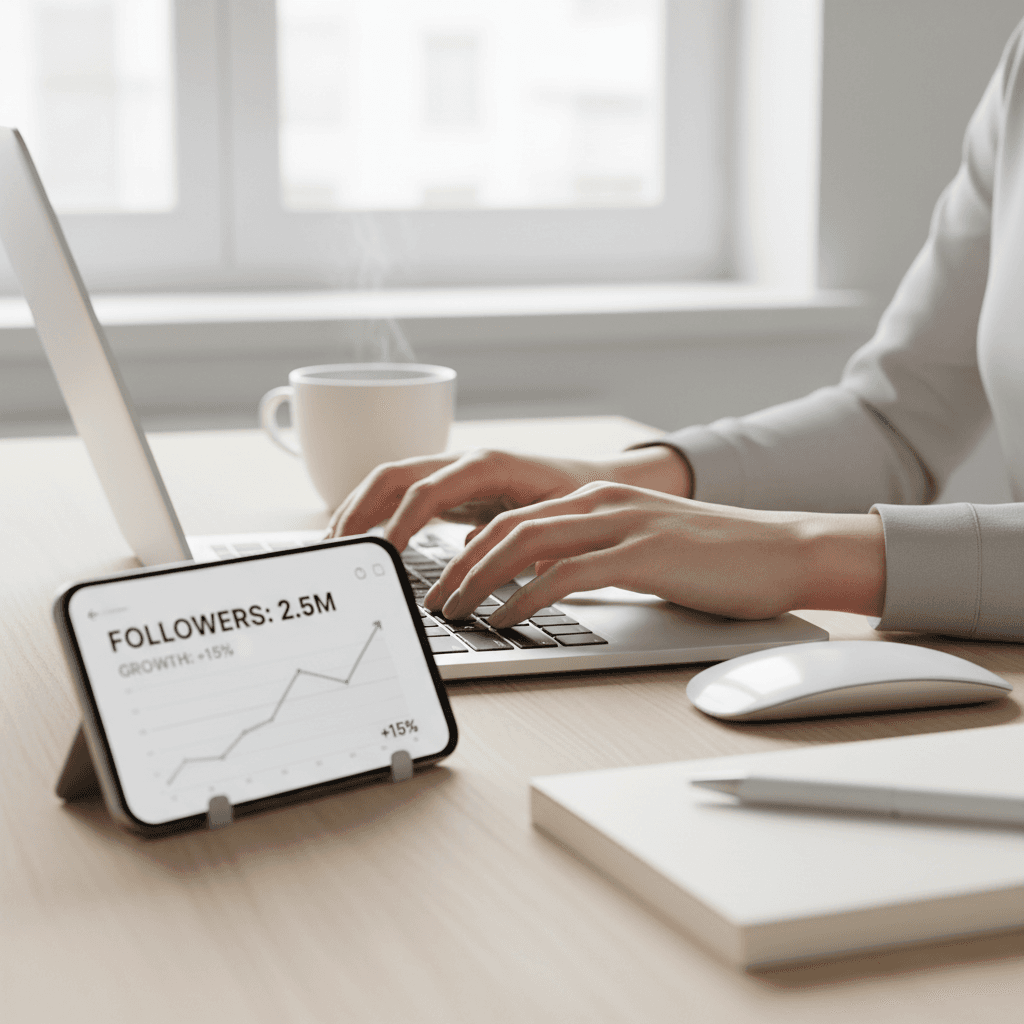 Social media content creation workspace