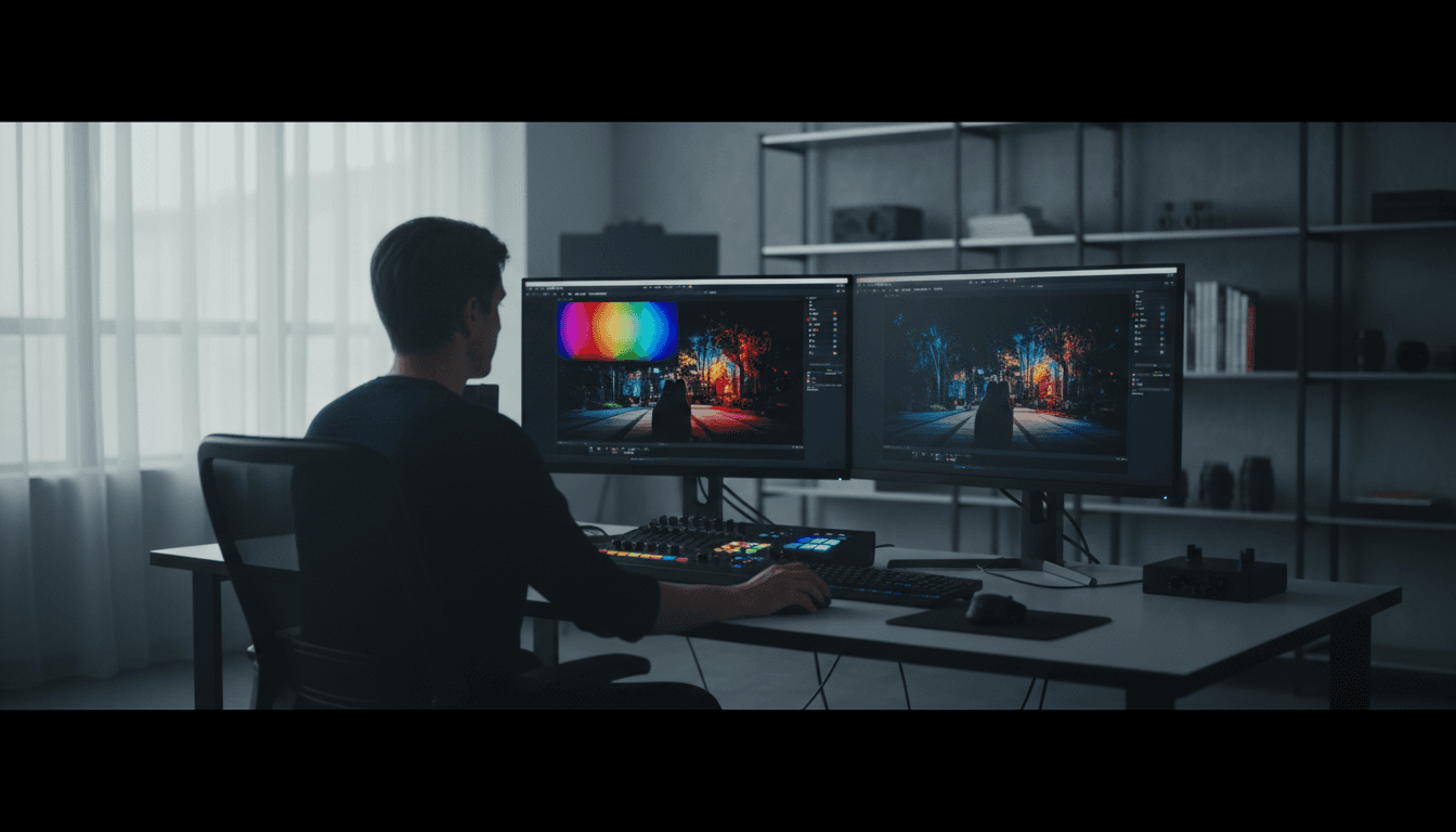 Professional video editing and post-production workflow