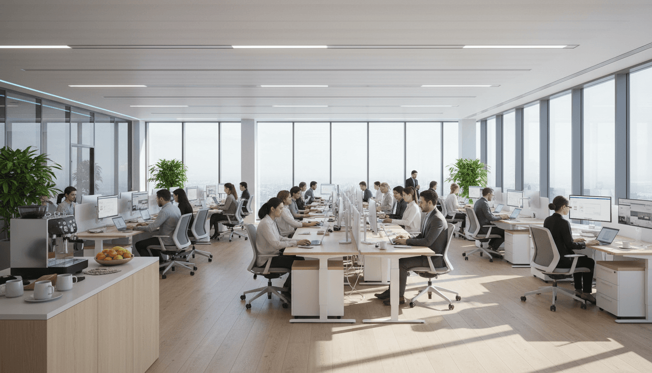 CEO Graci at desk in modern Nicosia marketing office